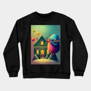 Christmas cutie decorating the house Crewneck Sweatshirt